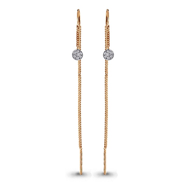 

Серьги из серебра с фианитом Aquamarine 45491А_925_з, 45491А_925_з