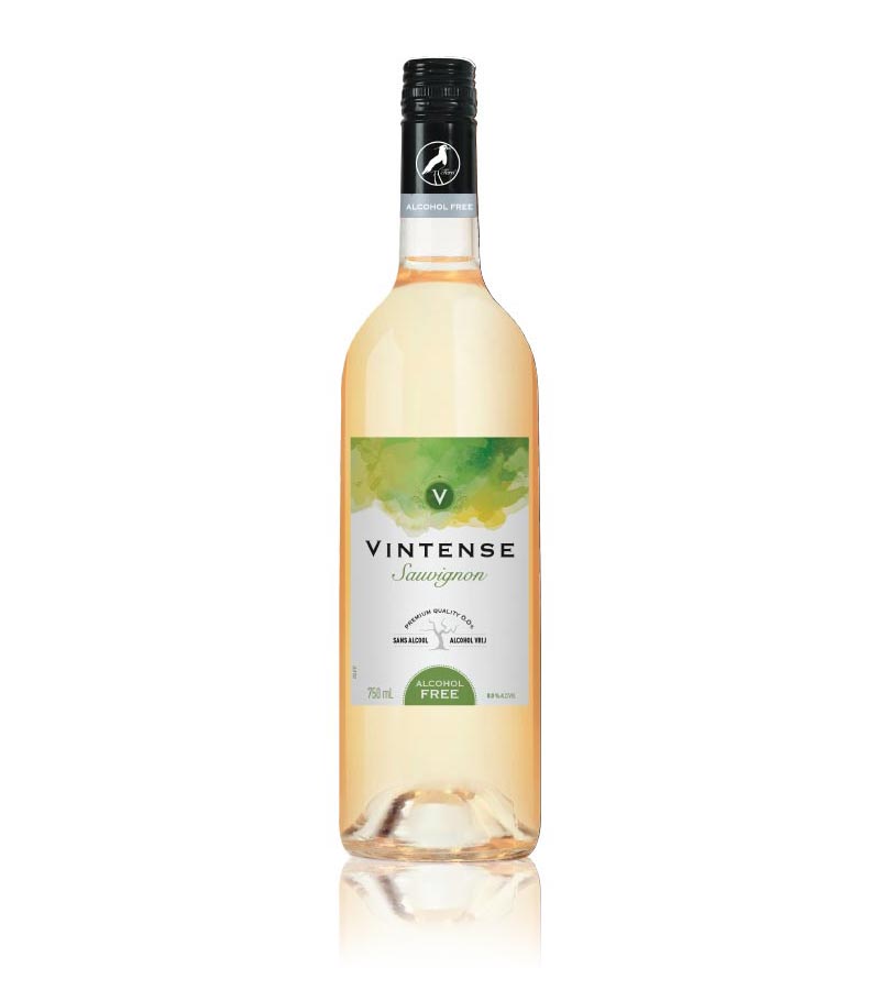 Вино безалкогольное VINTENSE CEPAGE SAUVIGNON BLANC, белое сухое, Бельгия, 0,75 л.