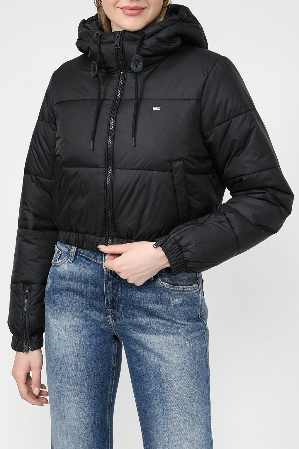 

Куртка женская Tommy Jeans DW0DW15964 черная L, Черный, DW0DW15964