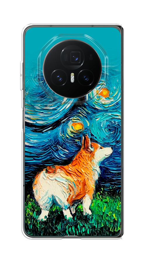 

Чехол на Honor Magic V3 Корги звёздная ночь, Коричневый;белый;зеленый, 6125050-1