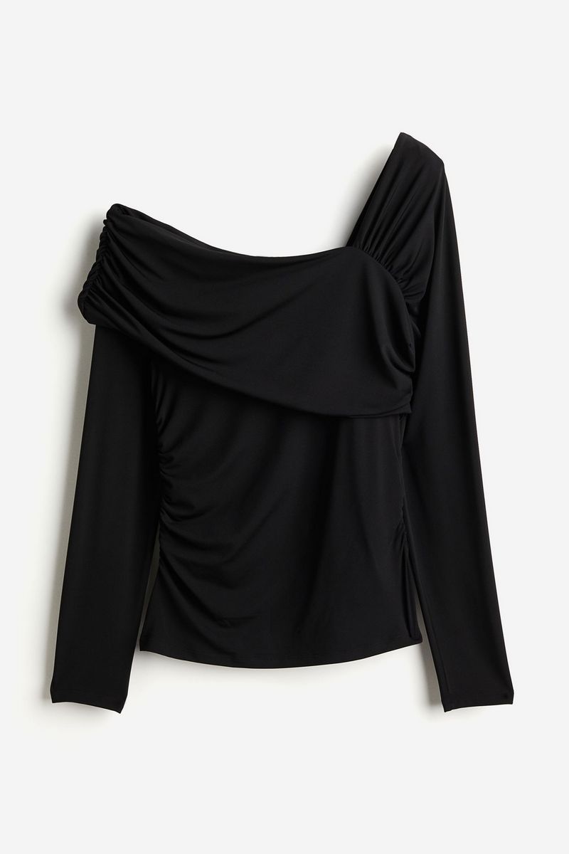 

Блуза женская H&M 1222421 черная M, Черный, 1222421