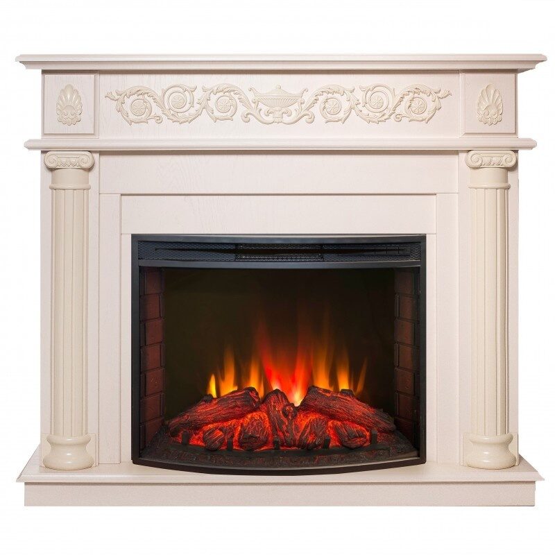 

Электрокамин Real Flame Attica 25,5/26 WT с очагом Evrika 25,5 LED