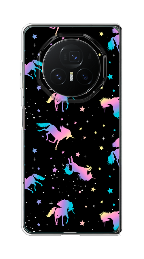 

Чехол на Honor Magic V3 Единороги градиент, Черный;розовый;голубой, 6125050-1