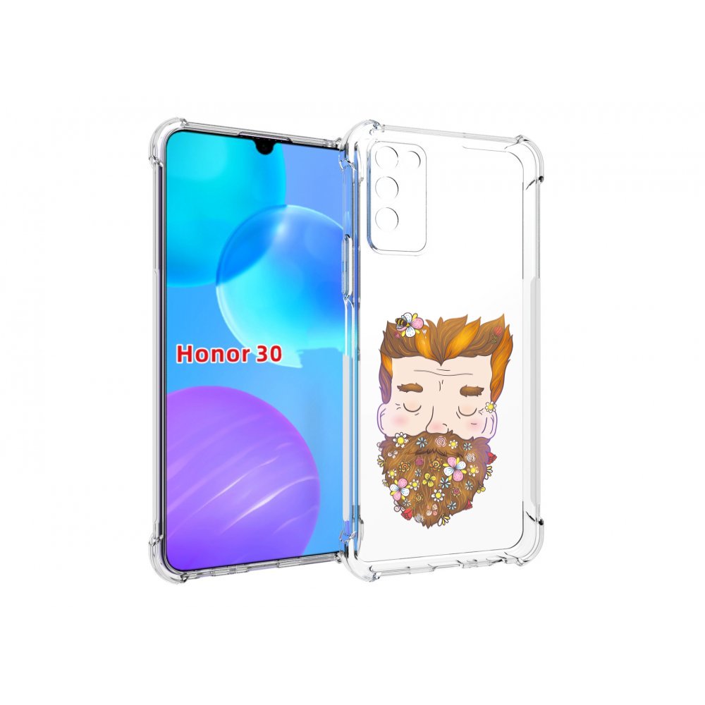 

Чехол MyPads мужчина с цветами в бороде для Huawei Honor 30 Lite, Tocco