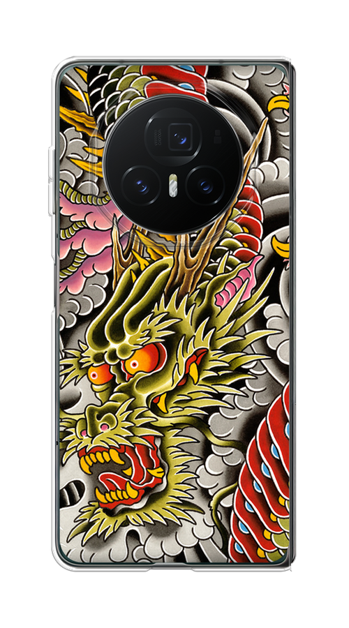 

Чехол на Honor Magic V3 Японский дракон, Желтый;розовый;красный, 6125050-1