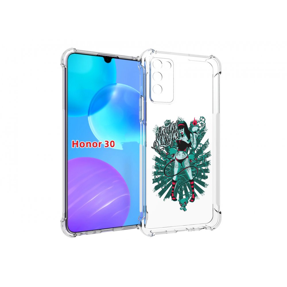 

Чехол MyPads нарисованная девушка в татуировках для Huawei Honor 30 Lite, Tocco