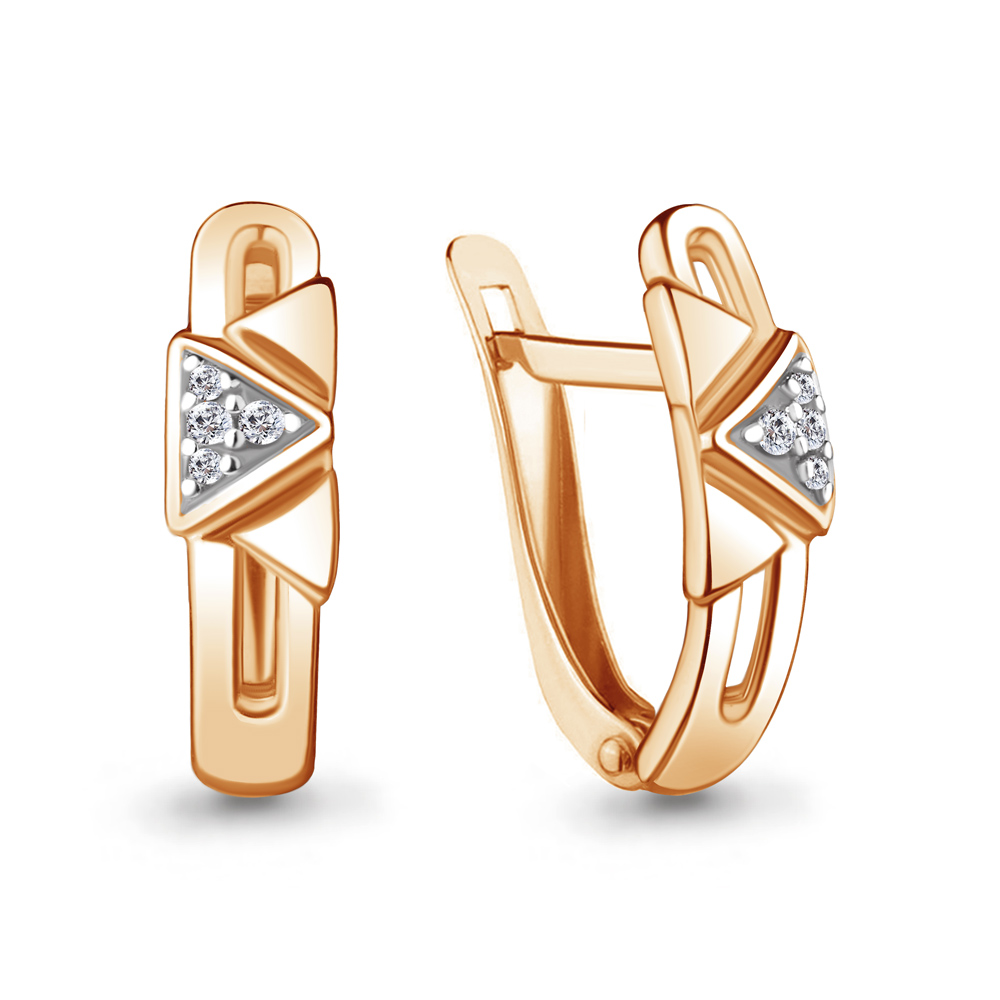 

Серьги из серебра с фианитом Aquamarine 45492А_925_з, 45492А_925_з