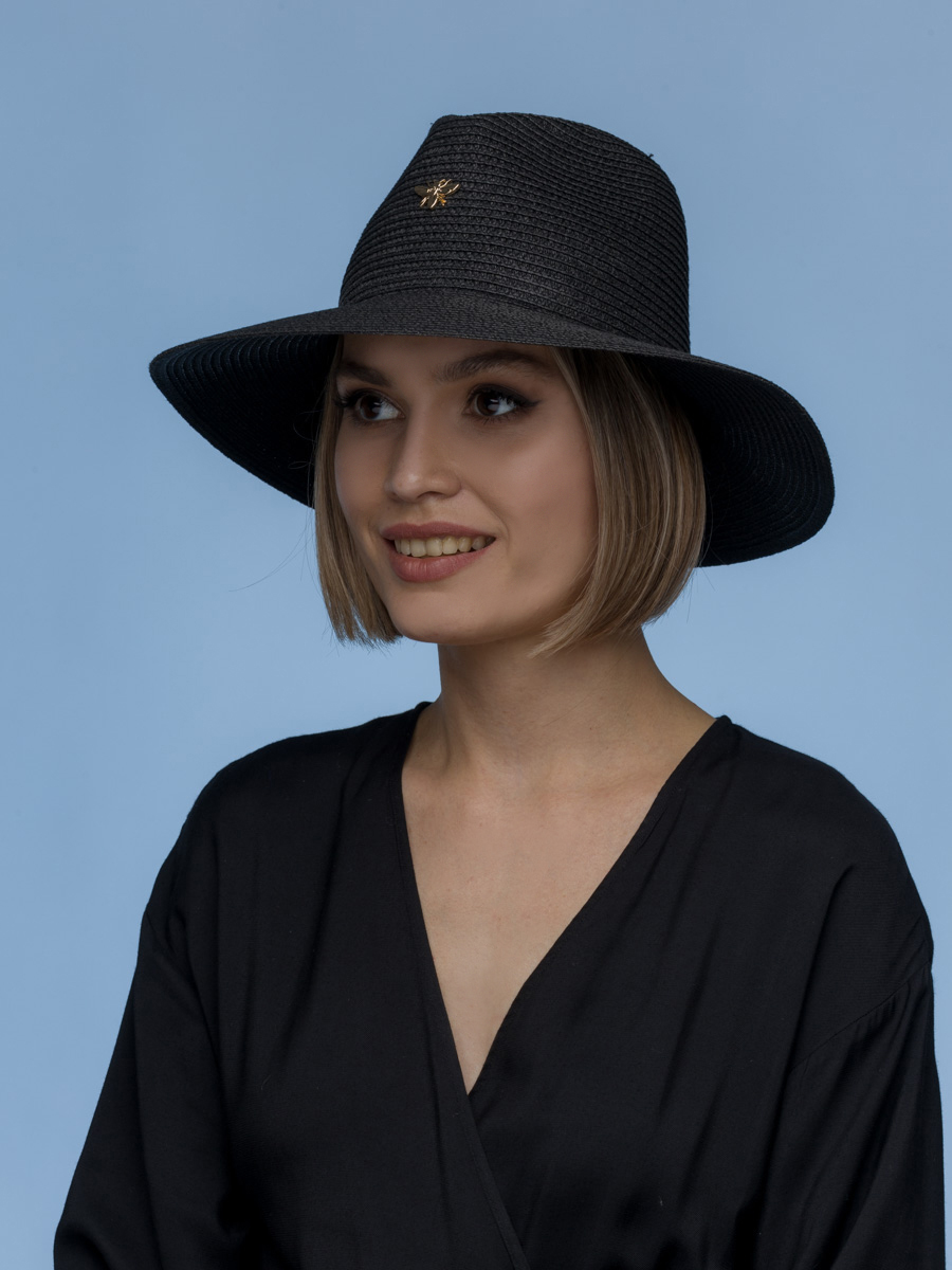 Шляпа женская vintage+ 220LВБ черная, р.56-59