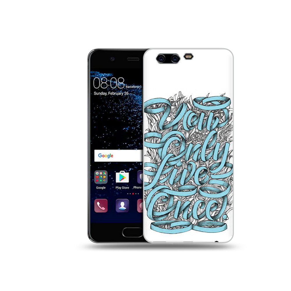 Чехол MyPads Tocco для Huawei P10 слова из ленты абстракция (PT60870.50.607)
