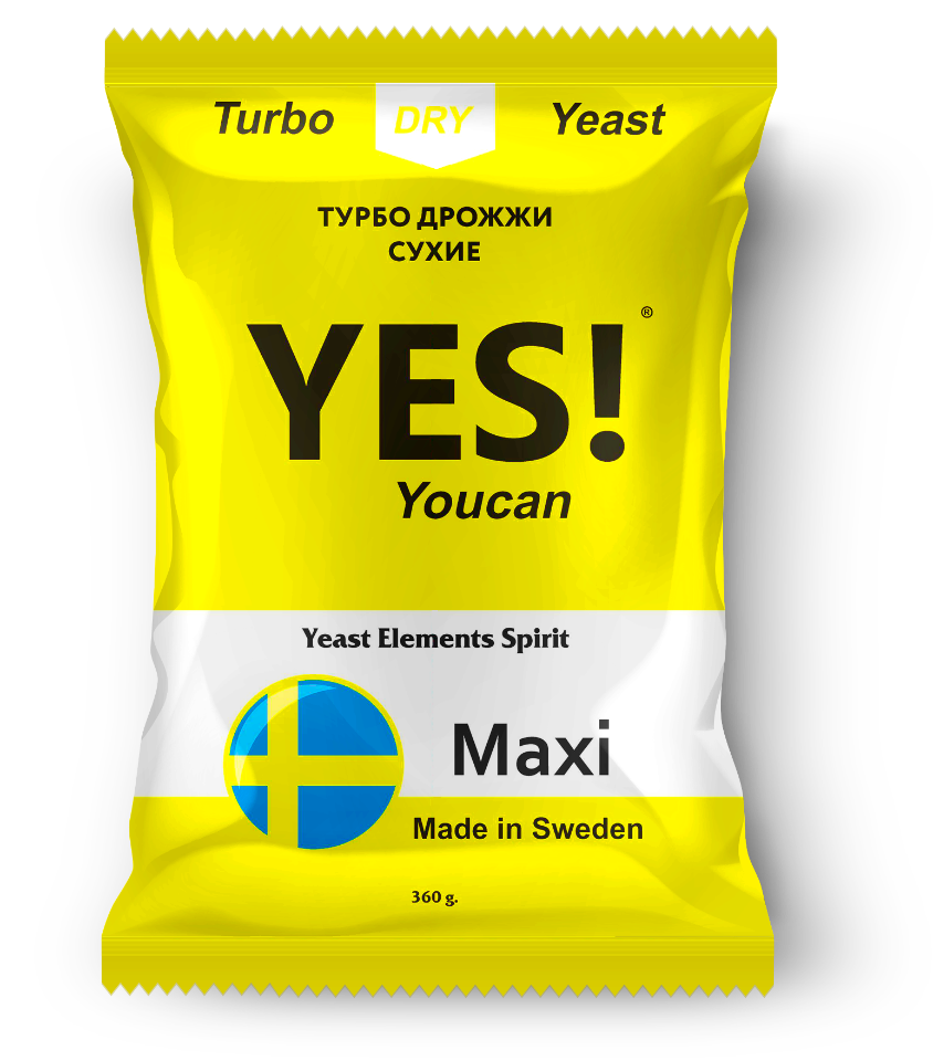 

Спиртовые турбо дрожжи YES! Maxi 360гр, Maxi