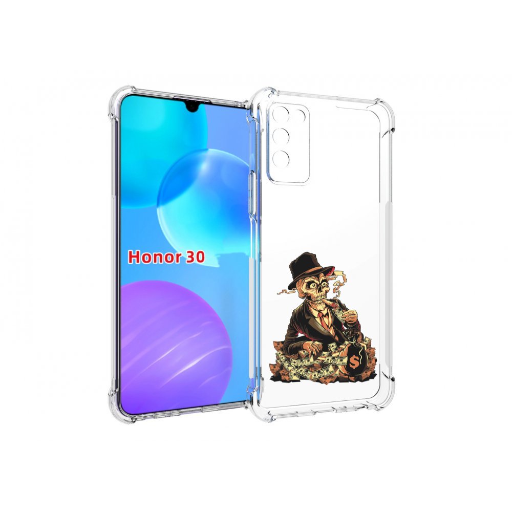 

Чехол MyPads нарисованный череп с сигаретой для Huawei Honor 30 Lite, Tocco