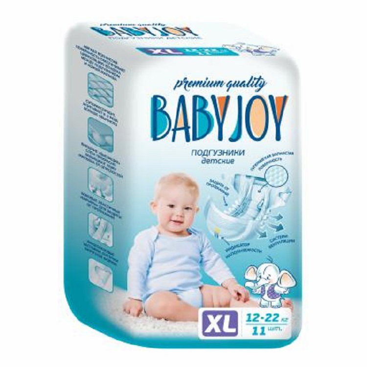 фото Подгузники babyjoy xl (от 12 кг) 11 шт