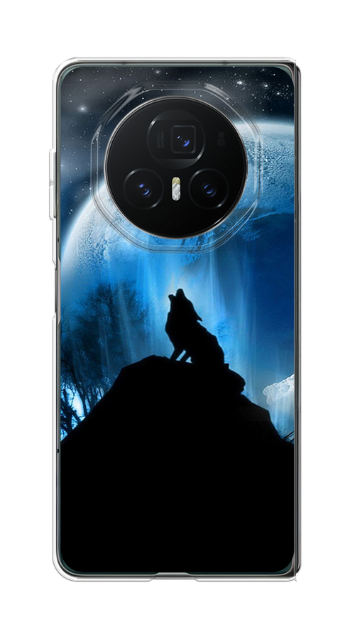 

Чехол на Honor Magic V3 Волк 2, Синий;черный;белый, 6125050-1