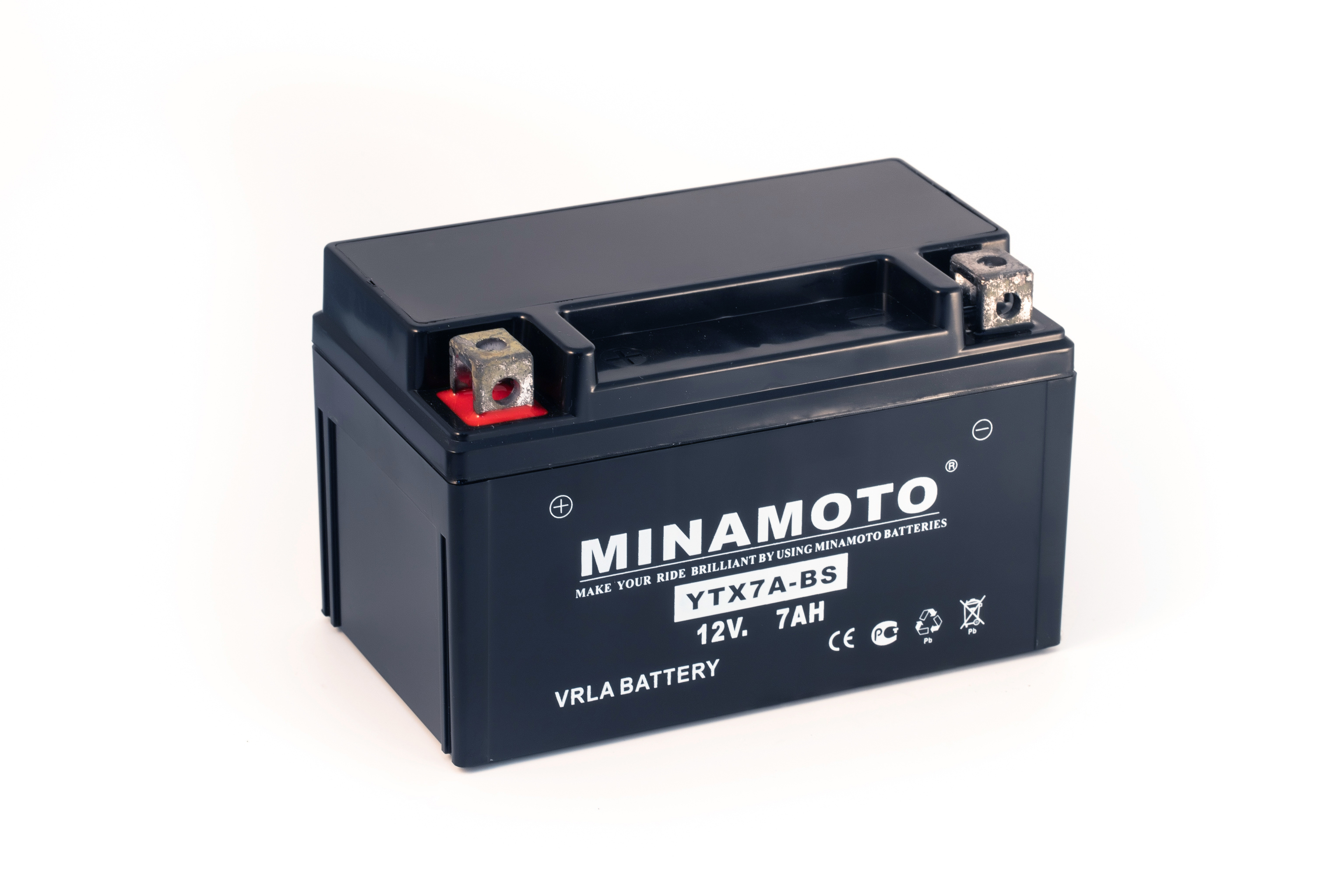 

Мото аккумулятор Minamoto YTX7A-BS 7501 черный, YTX7A-BS
