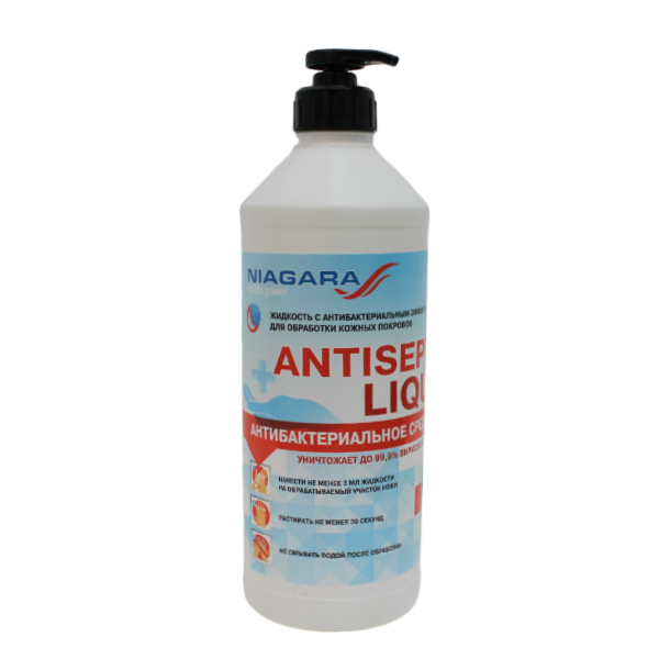 Антисептик для рук жидкость Niagara Antiseptic Liquid с антибактериальным эффектом 1,5 л