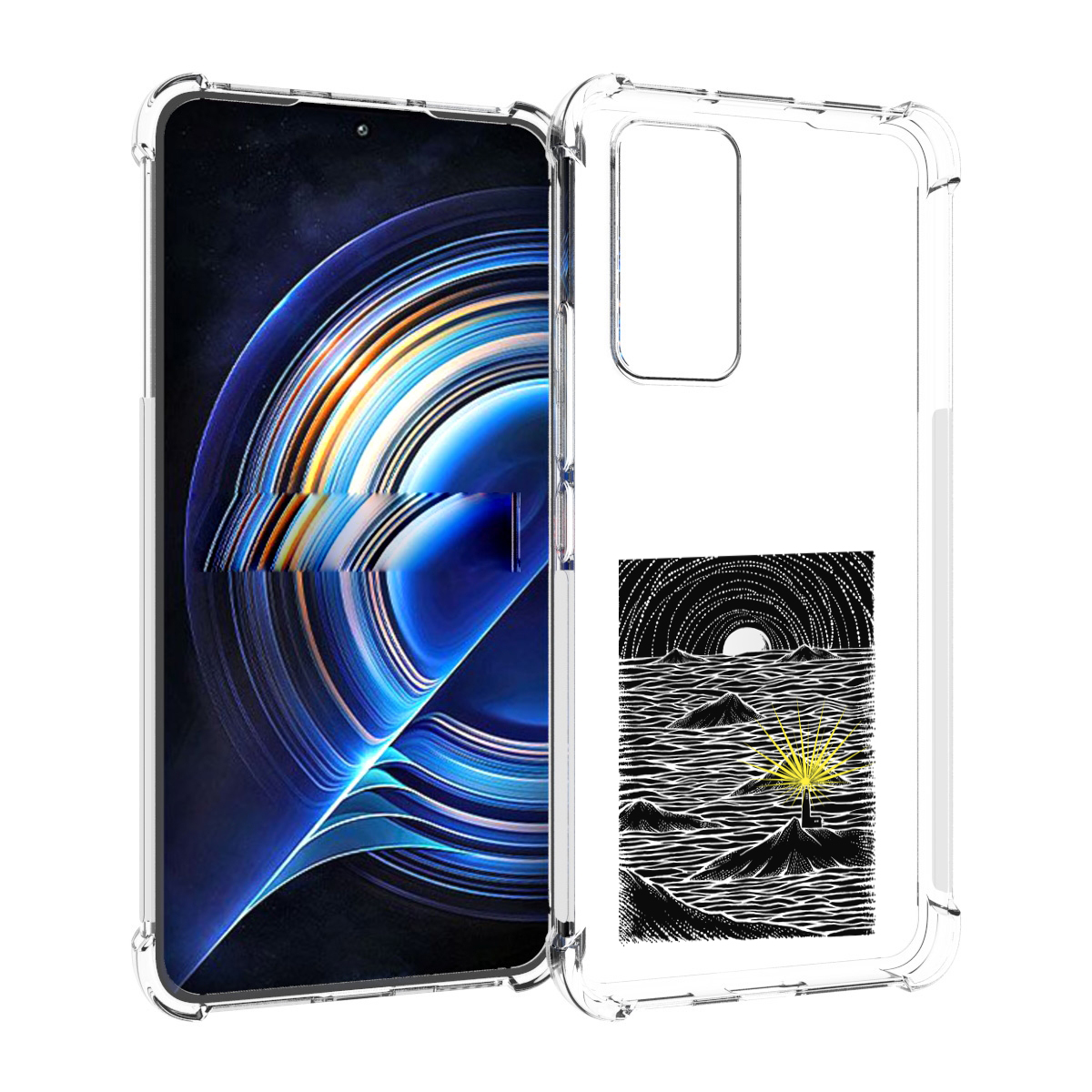 

Чехол MyPads маяк в черно белом море для Tecno Camon 19 Neo, Прозрачный, Tocco