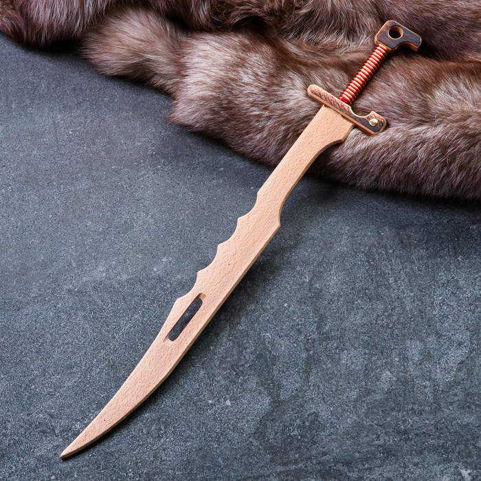 фото Сувенирное деревянное оружие "меч мастера", массив бука, 65 см, микс доброе дерево