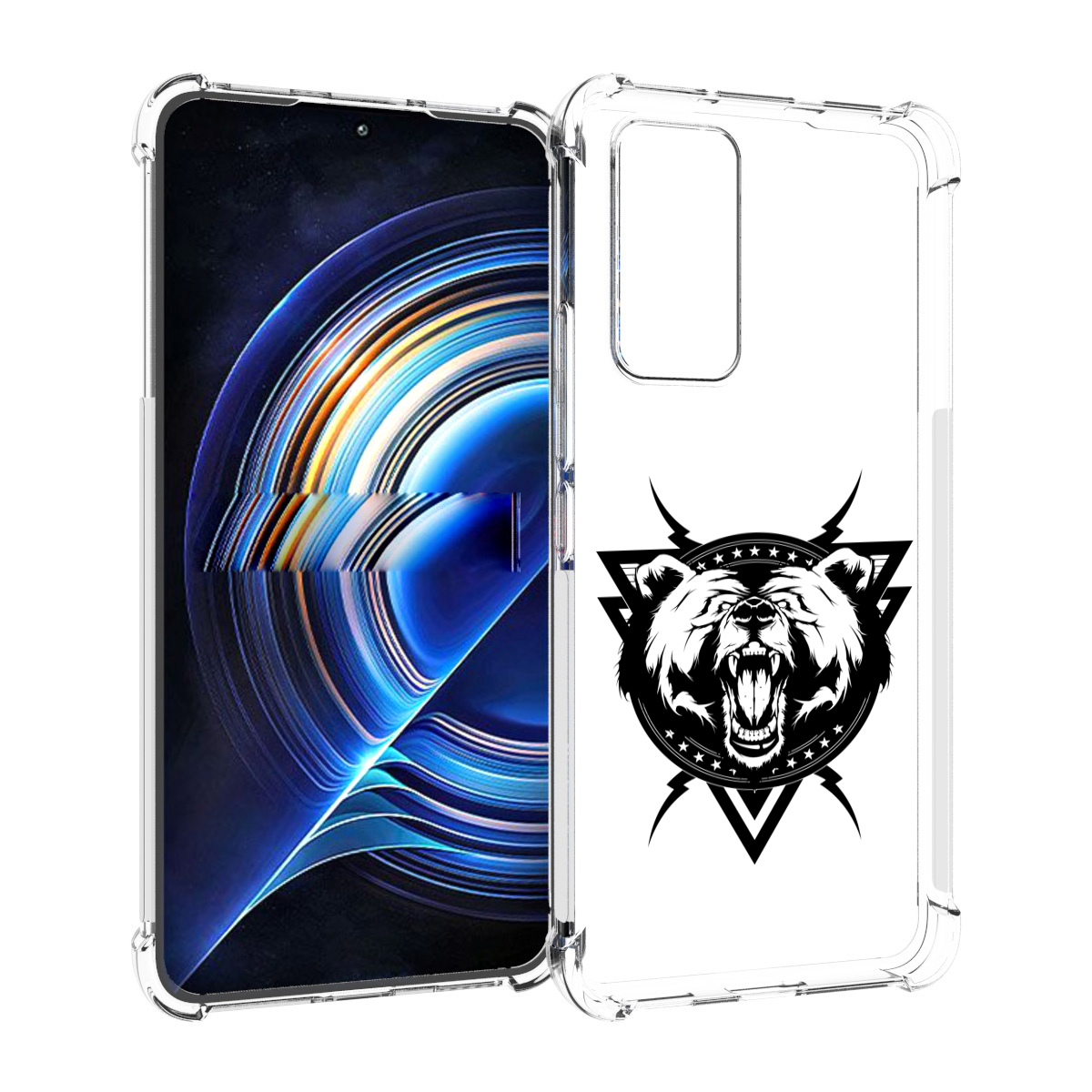 

Чехол MyPads медведь в треугольнике для Tecno Camon 19 Neo, Прозрачный, Tocco