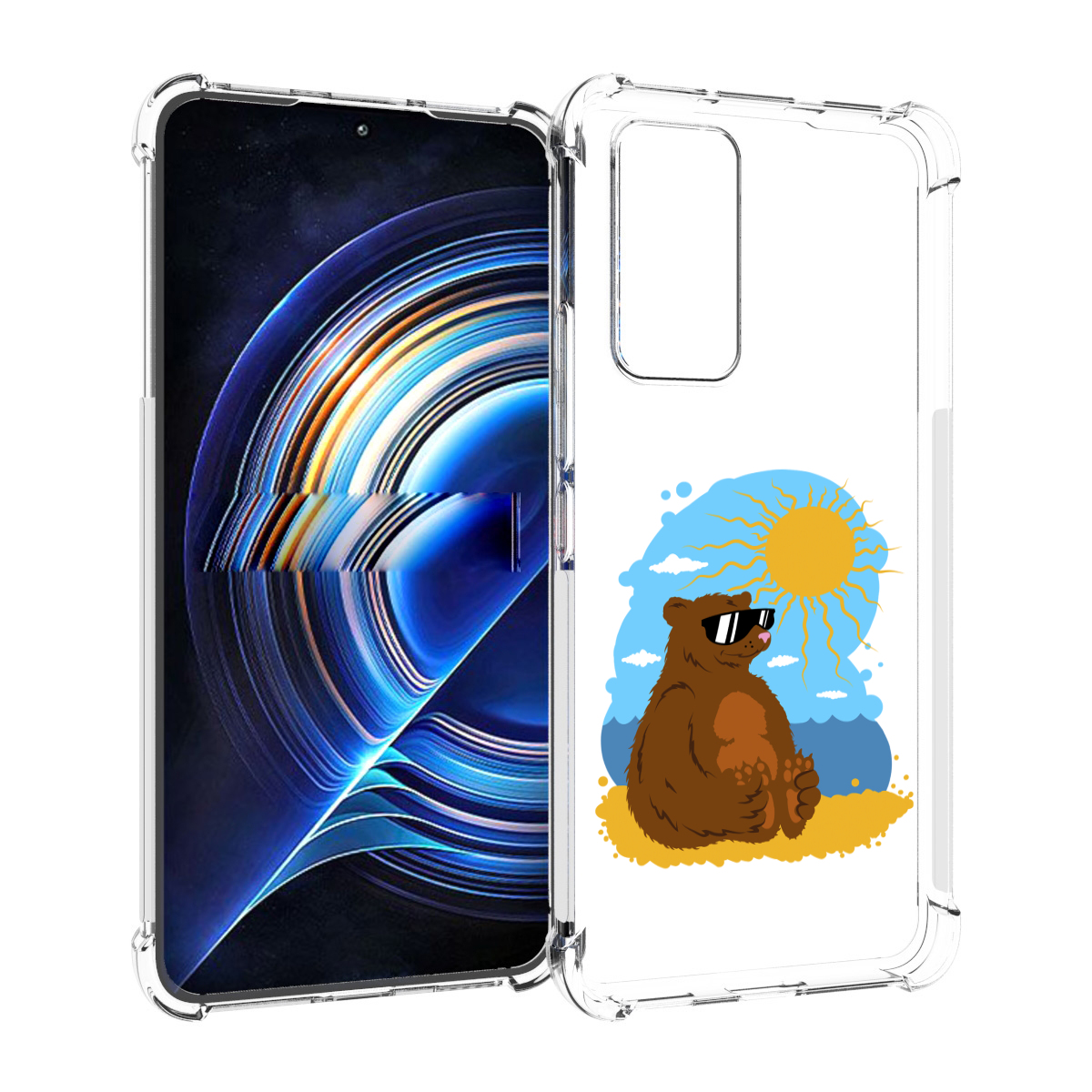 

Чехол MyPads медведь на чиле для Tecno Camon 19 Neo, Прозрачный, Tocco