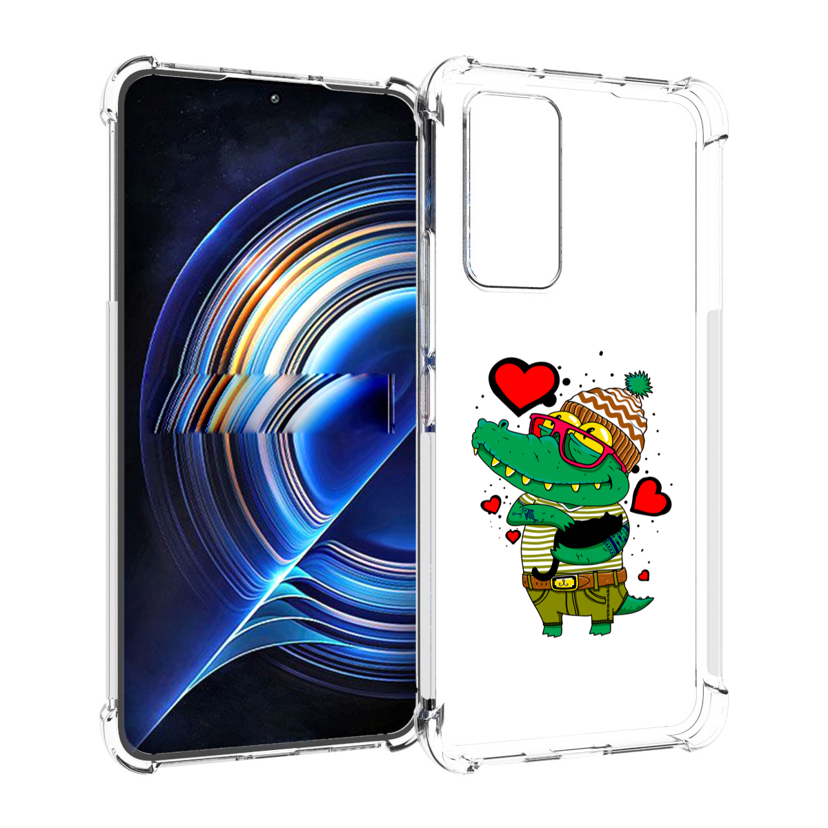 

Чехол MyPads Влюбленный крокодил для Tecno Camon 19 Neo, Прозрачный, Tocco