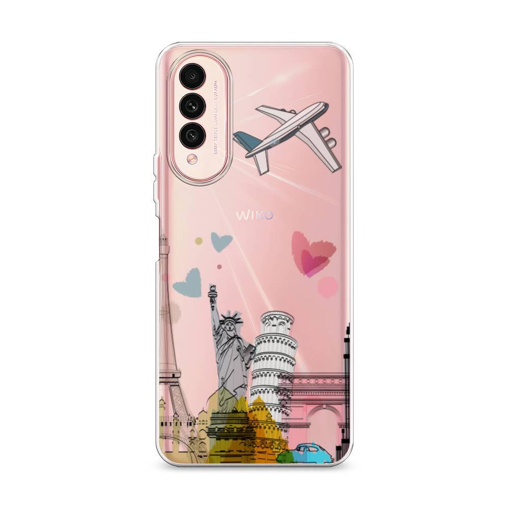 

Чехол Awog на Wiko T50 "Самолет путешествий", Разноцветный