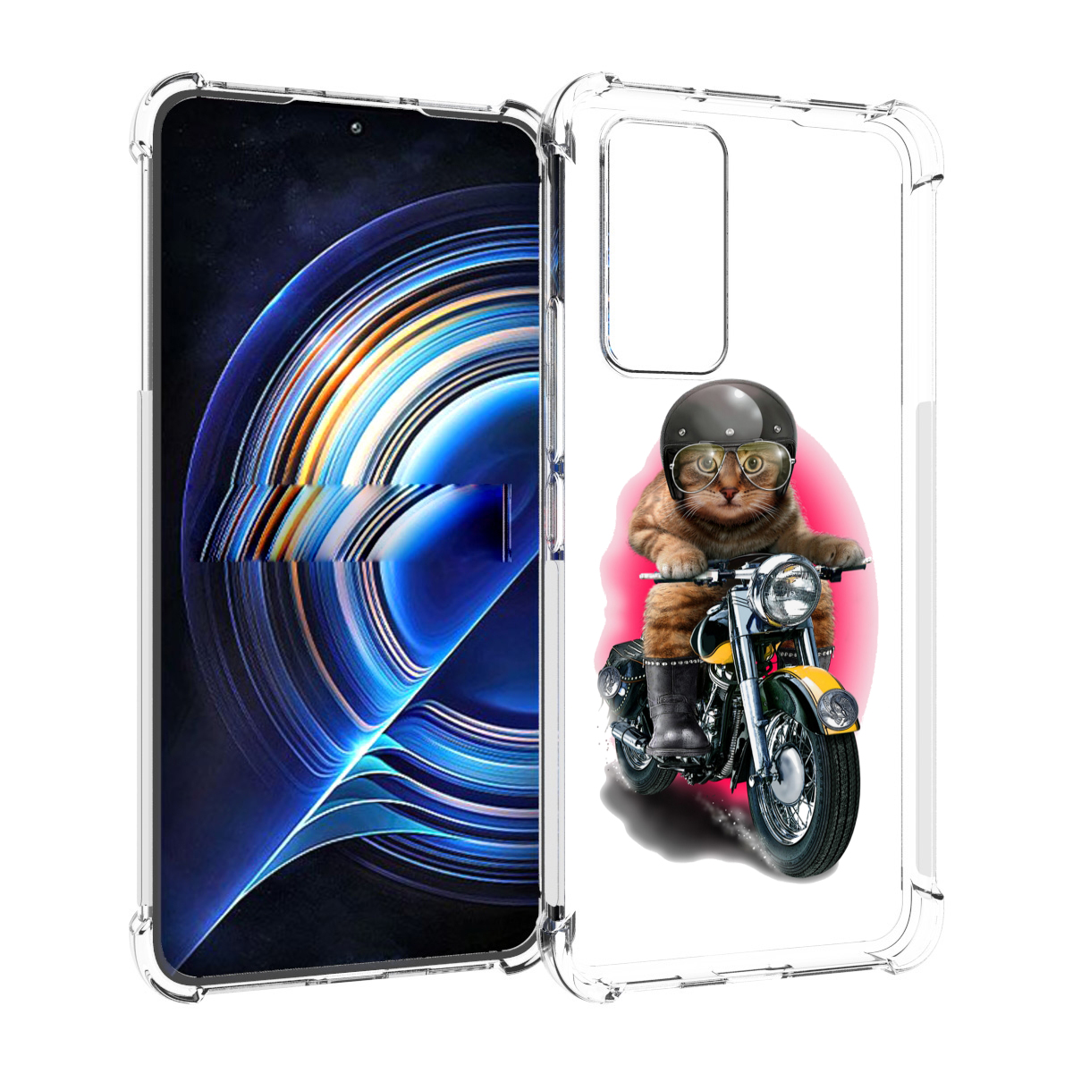 

Чехол MyPads мото-кот для Tecno Camon 19 Neo, Прозрачный, Tocco