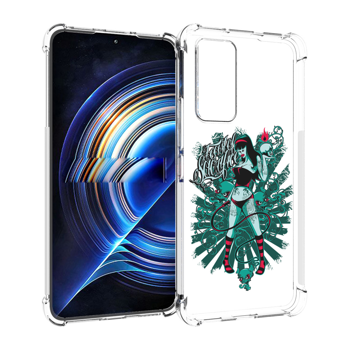 

Чехол MyPads нарисованная девушка в татуировках для Tecno Camon 19 Neo, Прозрачный, Tocco