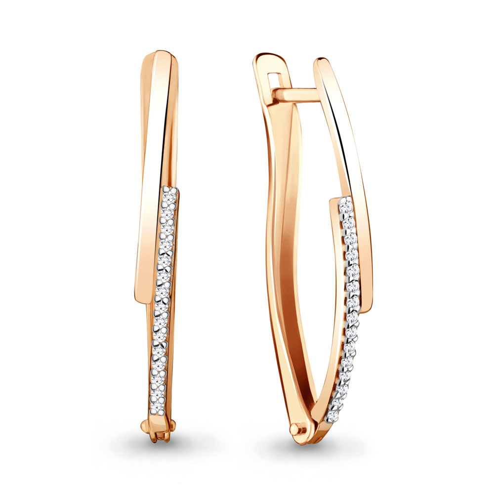 

Серьги из серебра с фианитом Aquamarine 45572А_925_з, 45572А_925_з