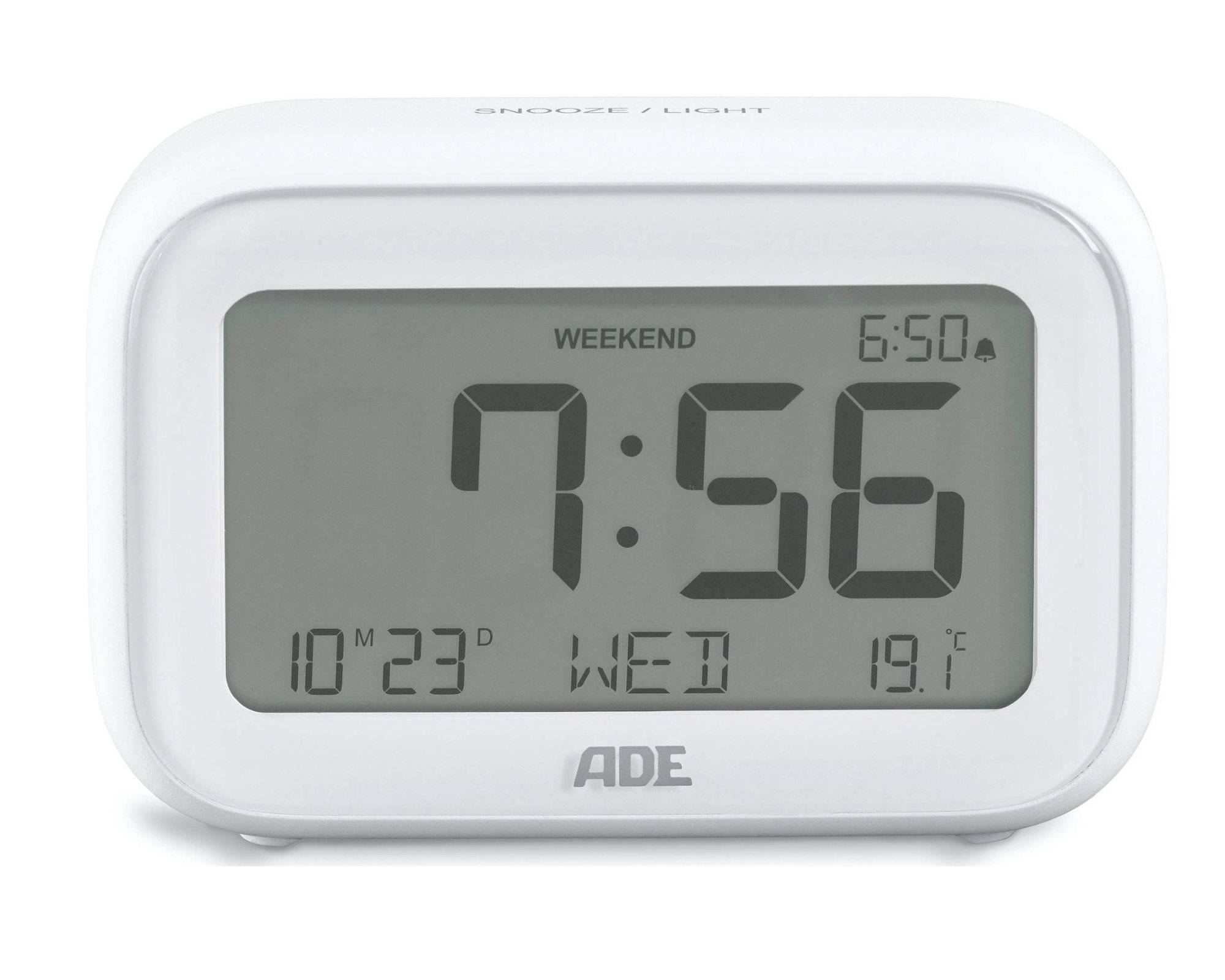 Часы цифровые ADE CK2000 white