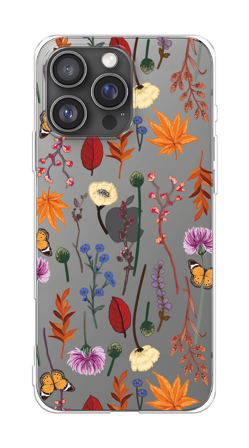 

Чехол на Apple iPhone 16 Pro Max "Orange Purple flowers", Оранжевый;красный;розовый;желтый;прозрачный, 16350-1