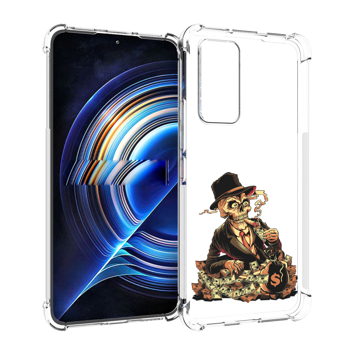 

Чехол MyPads нарисованный череп с сигаретой для Tecno Camon 19 Neo, Прозрачный, Tocco