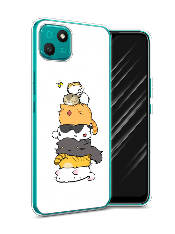 

Чехол Awog на Wiko T10 "Бутерброд из котиков", Разноцветный