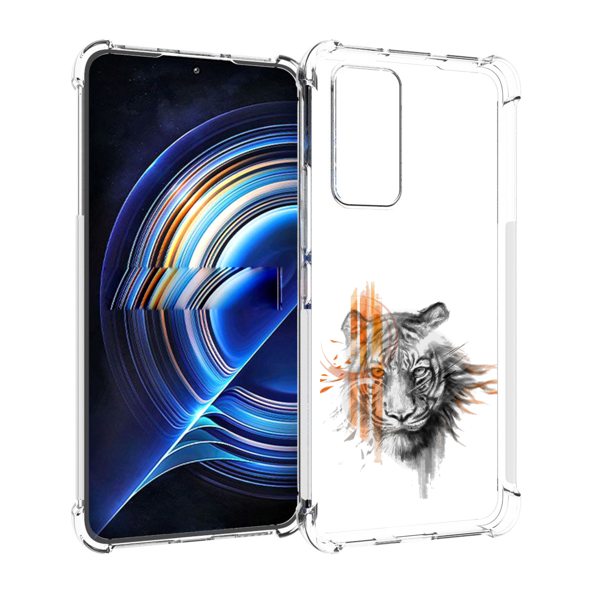 

Чехол MyPads огненный тигр для Tecno Camon 19 Neo, Прозрачный, Tocco