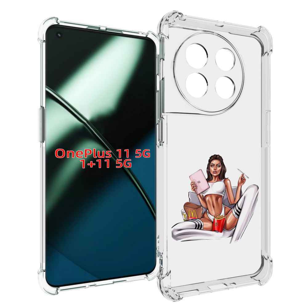 

Чехол MyPads Модная-иллюстрация-девушки женский для OnePlus 11, Прозрачный, Tocco