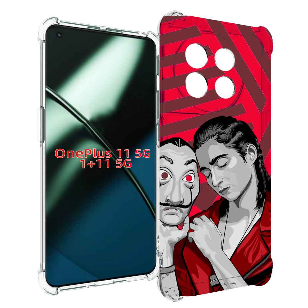 

Чехол MyPads Найроби-бумажного-дома для OnePlus 11, Прозрачный, Tocco