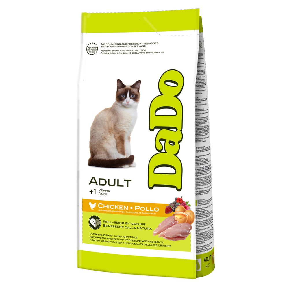 

Сухой корм для кошек Dado Cat Adult, с курицей, 10 кг, Single Protein