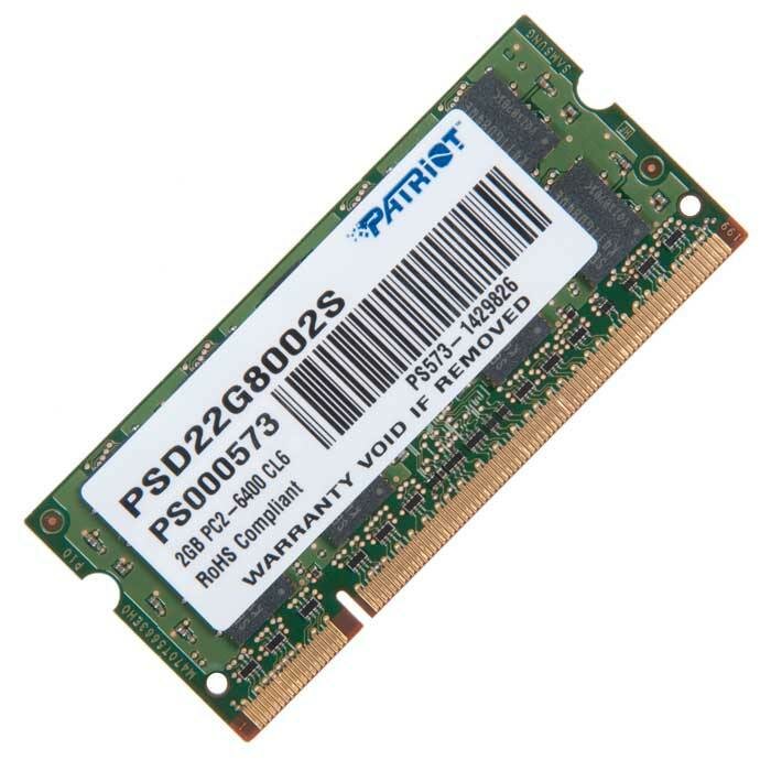 

Оперативная память PATRIOT PSD22G8002S (569265), DDR2 1x2Gb, 800MHz, PSD22G8002S