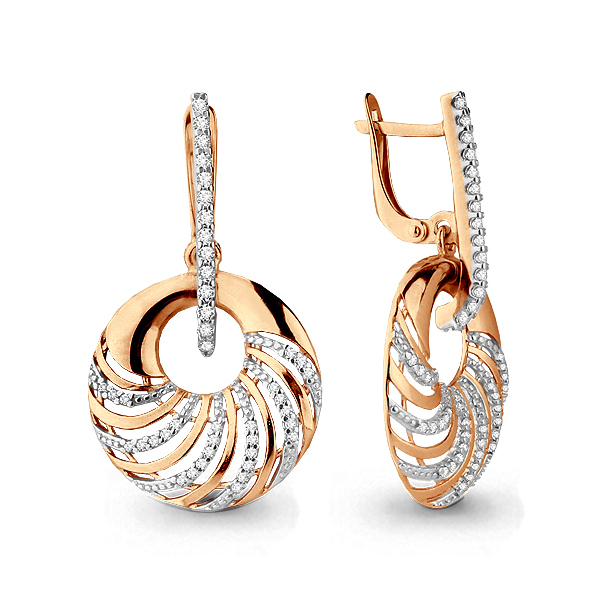 

Серьги из серебра с фианитом Aquamarine 45628А_925_з, 45628А_925_з