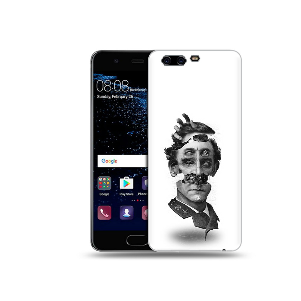 

Чехол MyPads Tocco для Huawei P10 страшное лицо абстракция (PT60870.50.628), Прозрачный, Tocco