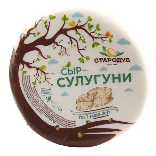 

Сыр Стародубский Сулугуни копченый 45% БЗМЖ