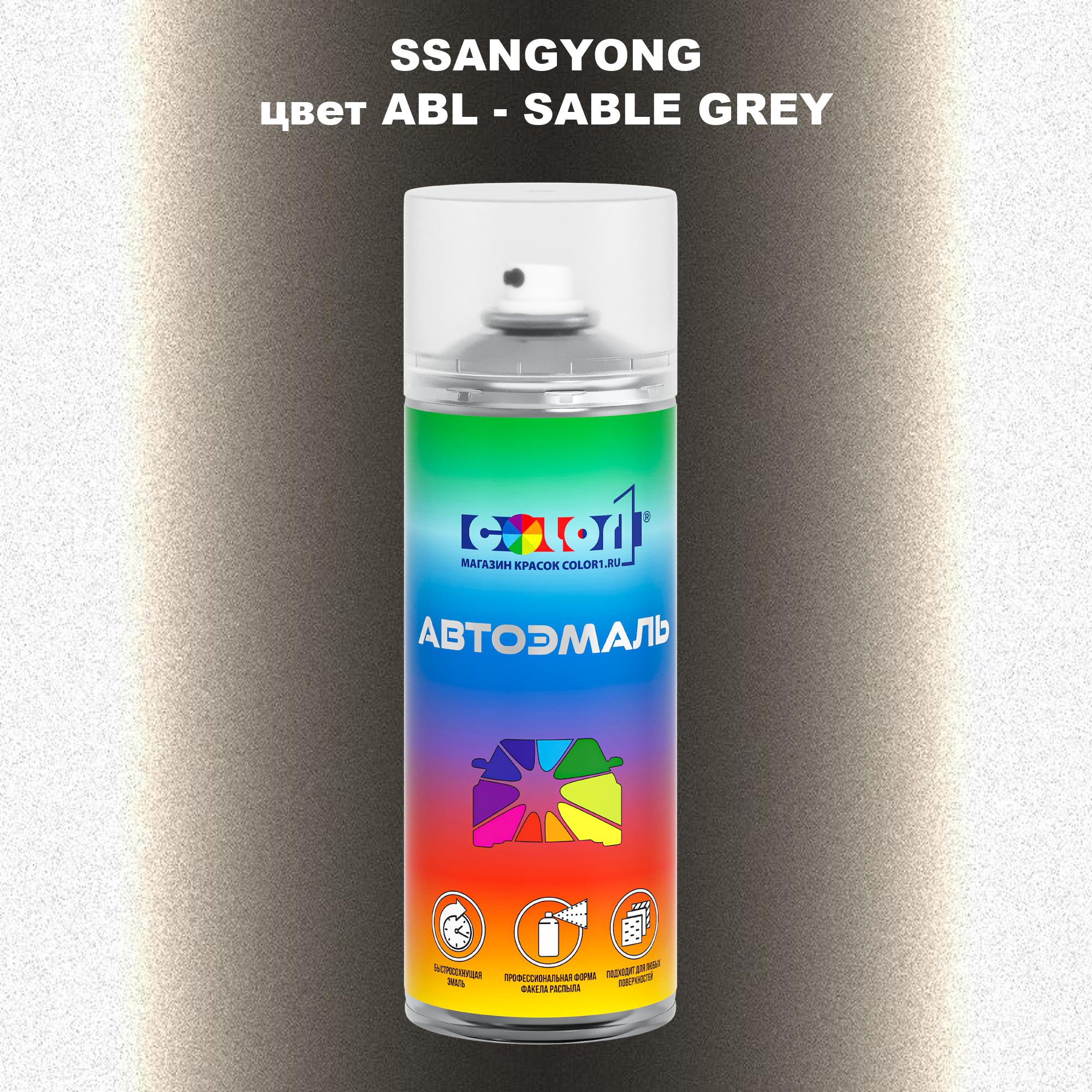 

Аэрозольная краска COLOR1 для SSANGYONG, цвет ABL - SABLE GREY, Прозрачный
