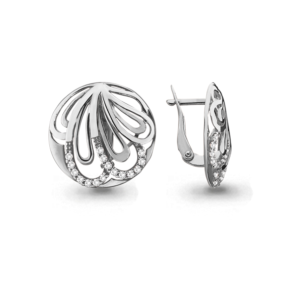 

Серьги из серебра с фианитом Aquamarine 45639А_925_р, 45639А_925_р