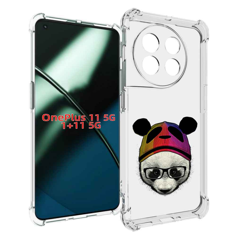 

Чехол MyPads Панда в шапке для OnePlus 11, Прозрачный, Tocco