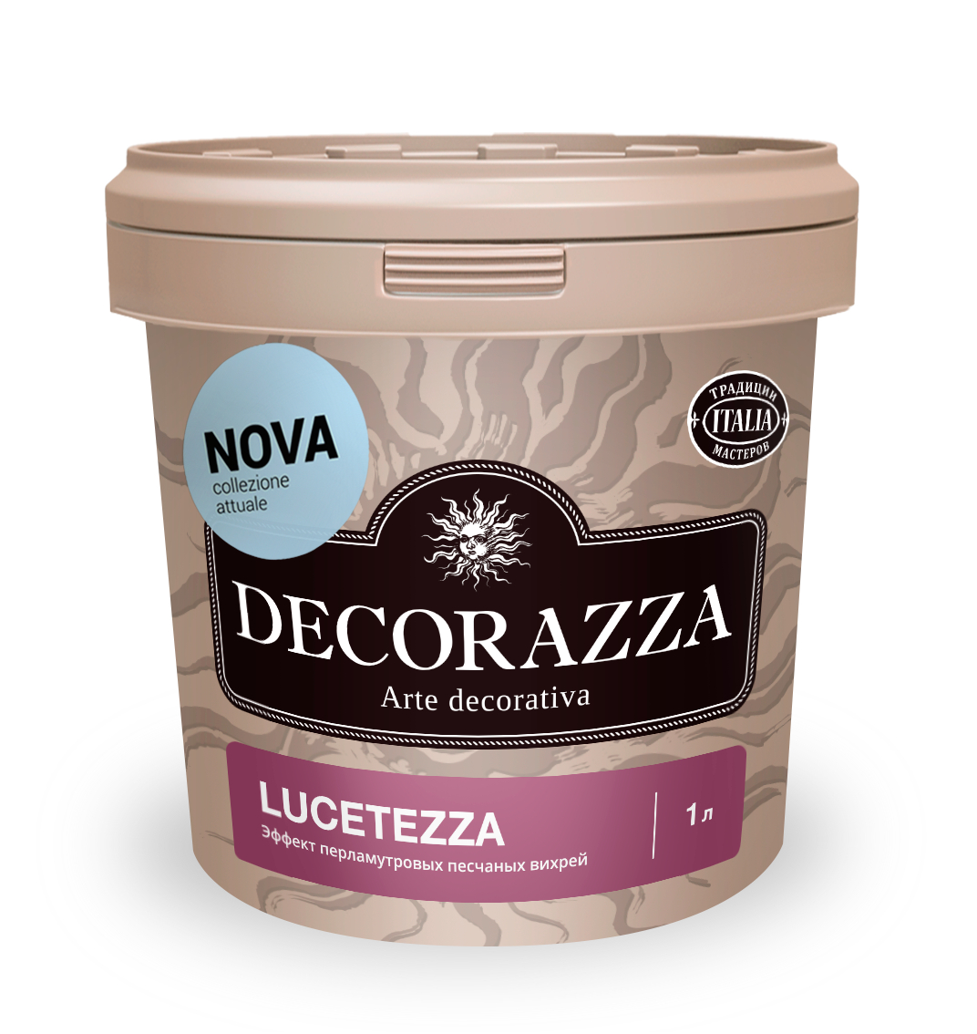 Краска Decorazza  Lucetezza Nova 001, перламутровая, 1 л