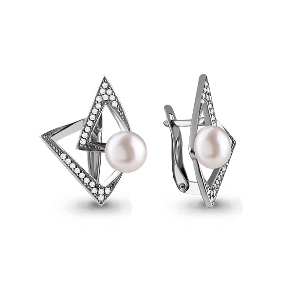 

Серьги из серебра с жемчугом Aquamarine 45671А_925_р, 45671А_925_р
