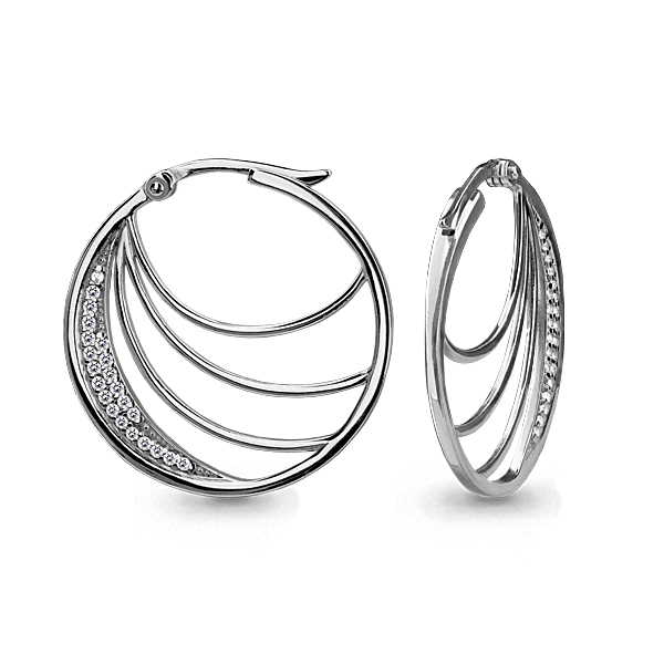 

Серьги из серебра с фианитом Aquamarine 45705А_925_р, 45705А_925_р