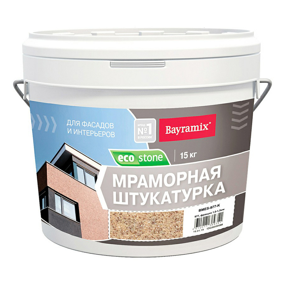 Штукатурка мраморная Bayramix Ecostone 977 бежевая 15 кг