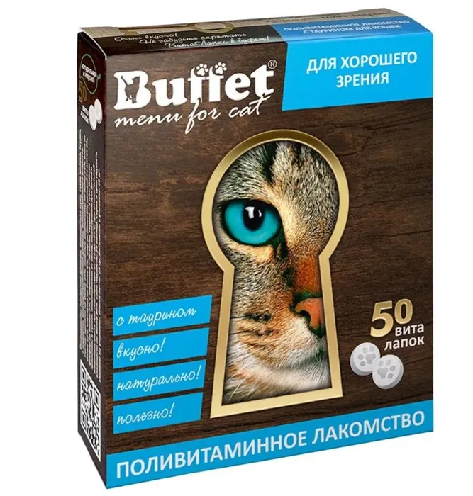 Лакомство для кошек Buffet с таурином ВитаЛапки 3 шт по 50 таб