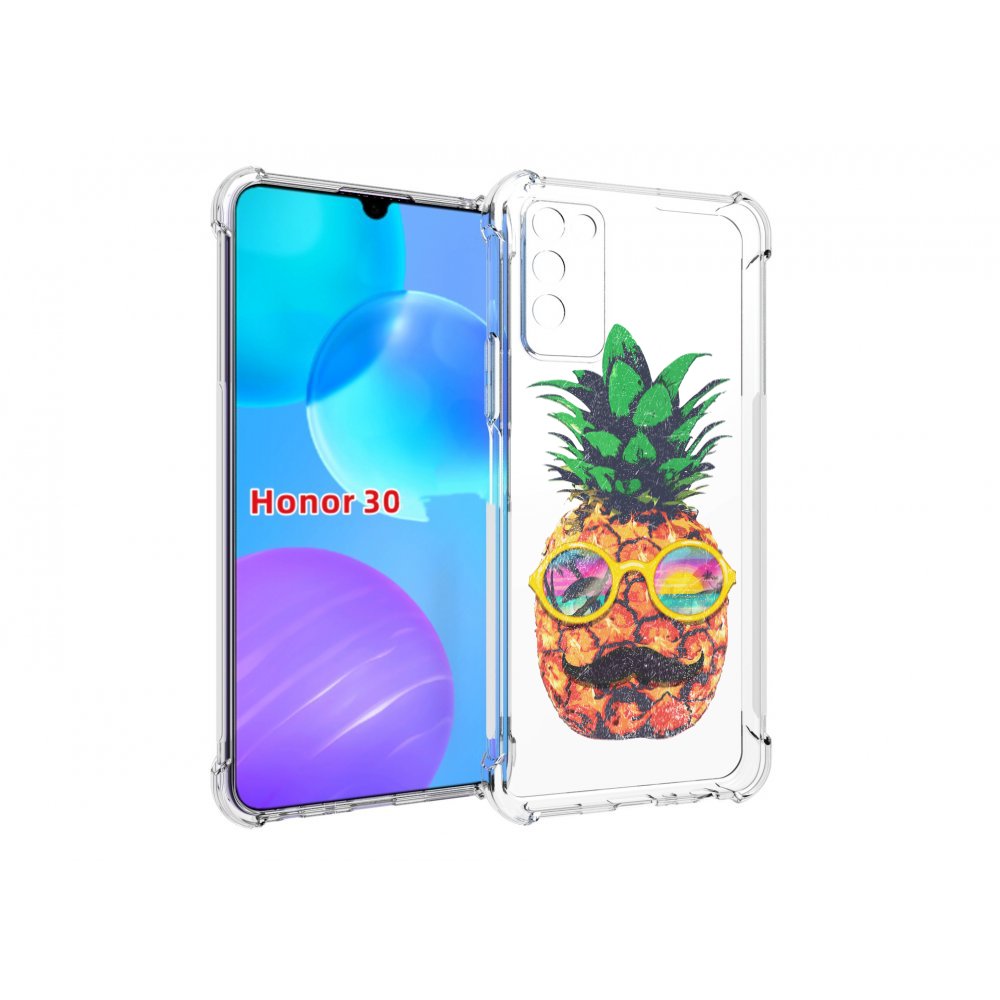 

Чехол MyPads прикольный ананас с лицом для Huawei Honor 30 Lite, Tocco