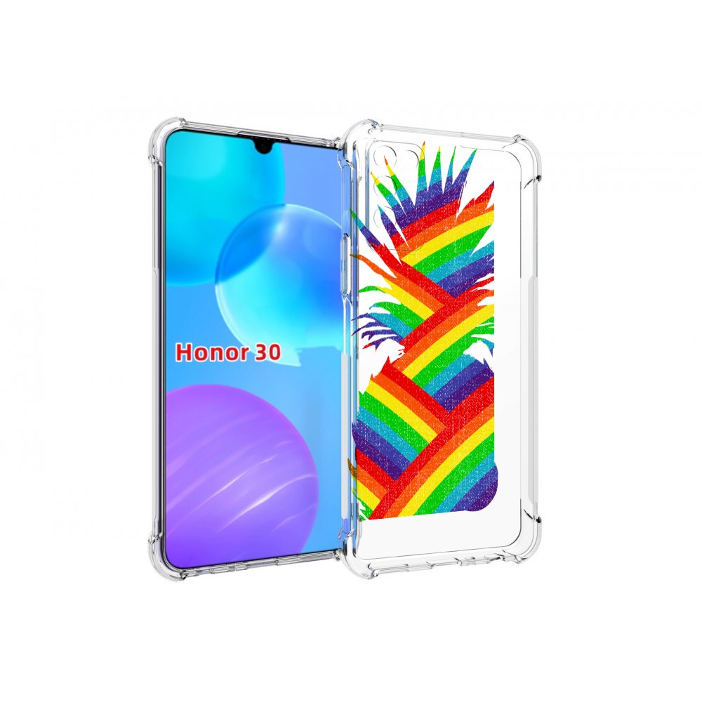 

Чехол MyPads радужный ананас для Huawei Honor 30 Lite, Tocco
